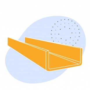 Швеллер стальной гнутый равнополочный 80х60х4 мм 09Г2С ГОСТ 8278-83