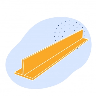 Алюминиевый профиль Т-образный 70x64x27x4 мм ВД17 ГОСТ 29296-92
