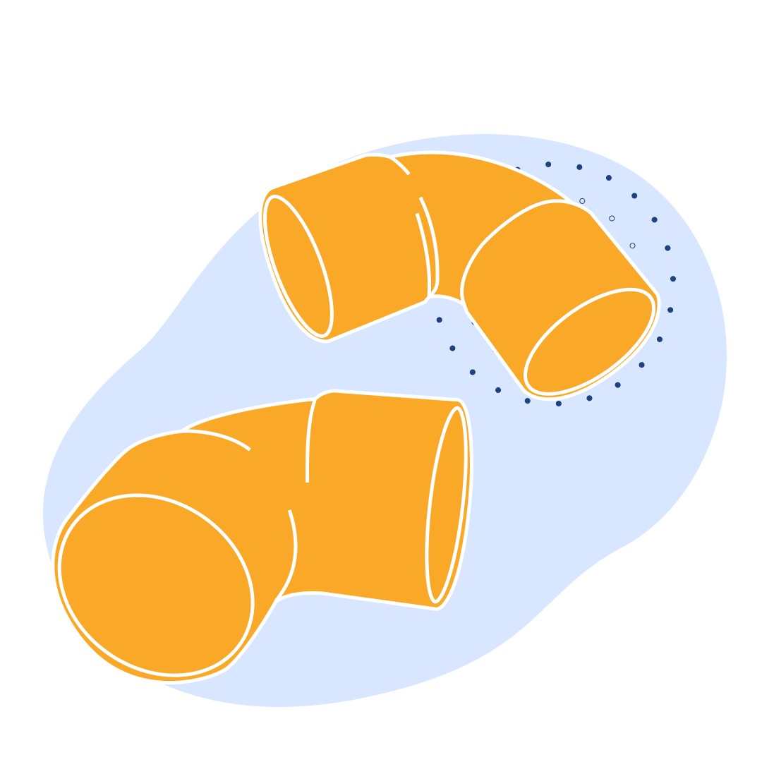 Отвод медный под прессовку 90° 42 мм М2р ГОСТ Р 52948-2008