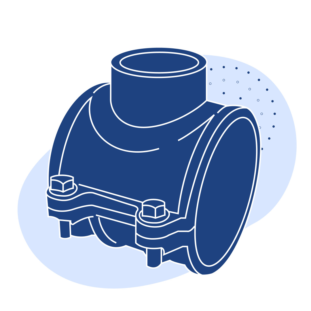 Седелка чугунная Ду 80 мм ГОСТ 5525-89