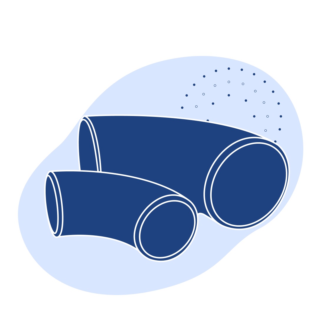 Чугунное колено с двойным раструбом 45° Ду 150 мм ГОСТ ISO 2531-2012